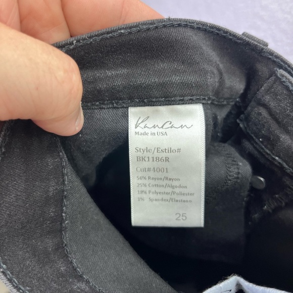 KanCan Button Fly Skinny Jeans Womens 25 Black Denim Stretch Cute Comfy 2328 - Picture 3 of 9